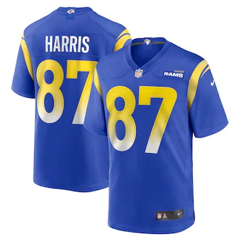 mens nike jacob harris royal los angeles rams game player j